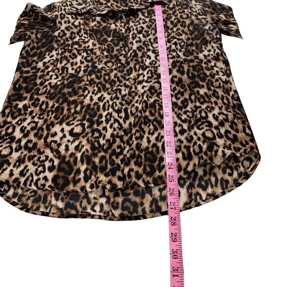 Pleione Women’s Leopard Cheetah‎ Long Sleeve Shirt Blouse Sz S - Picture 7 of 8